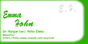emma hohn business card